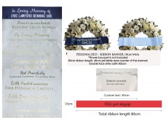 BANNER RIBBON 10cm wide Personalised custom print satin ribbon 